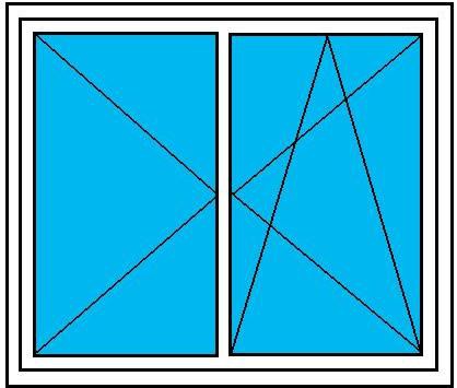 Cenník -  plastových okien - ukážka veľkostí podľa ktorých sa ráta cena za plastové okná